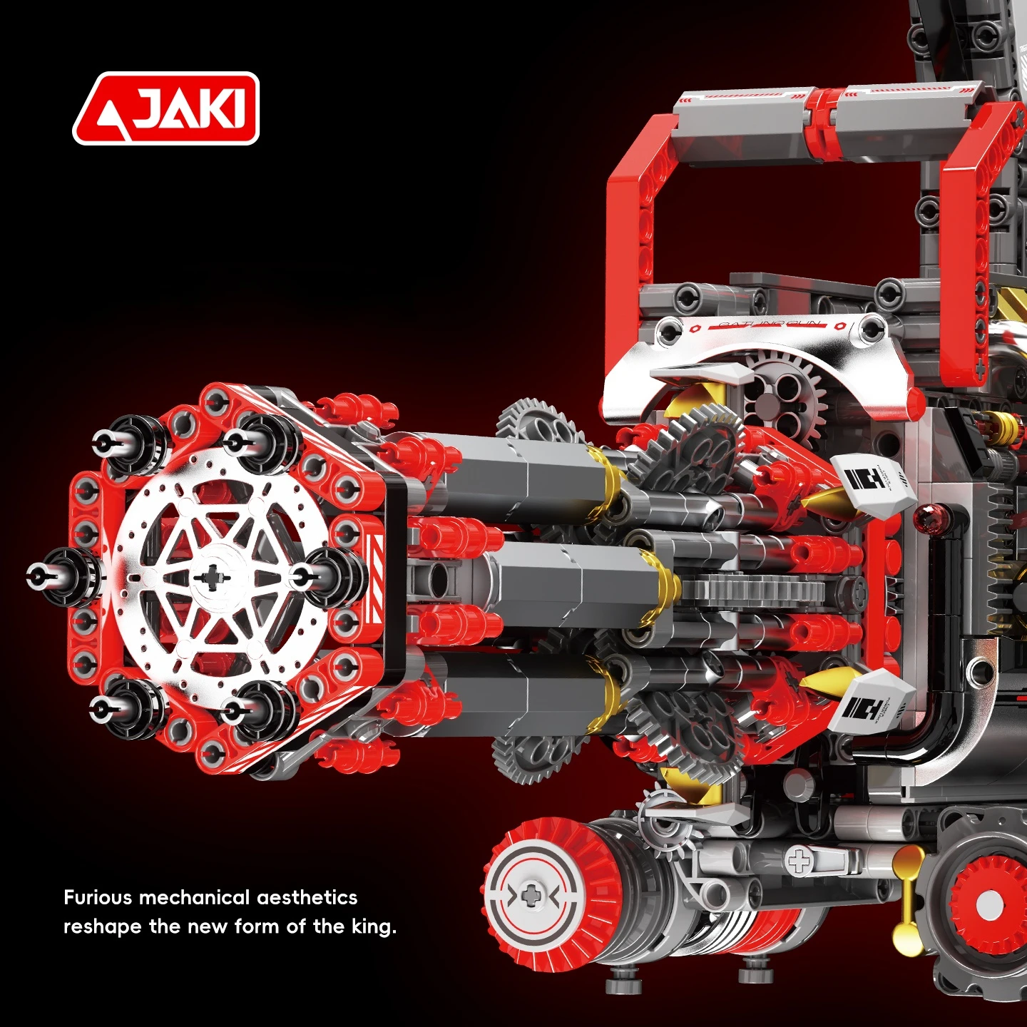 لعبة تجميع نموذج مسدس جاتلينج المقلد، لعبة تعليمية، زخرفة قابلة للجمع، مجموعة مكعبات البناء، هدية عيد ميلاد للأولاد #4