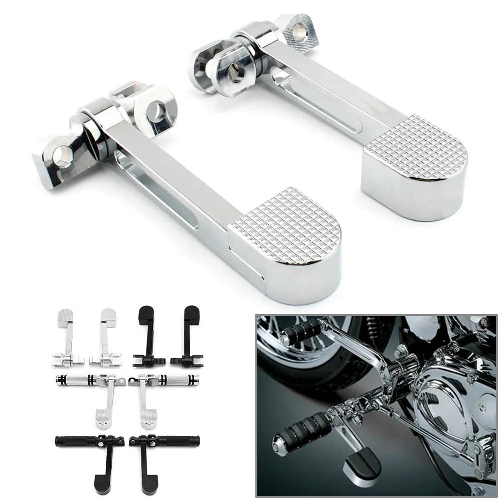 Motorcycle Foot Rest Pegs Footrest Extension Bracket For Harley Davidson Sportster XL 883 1200 Softail FXWG FXR Dyna Fatboy