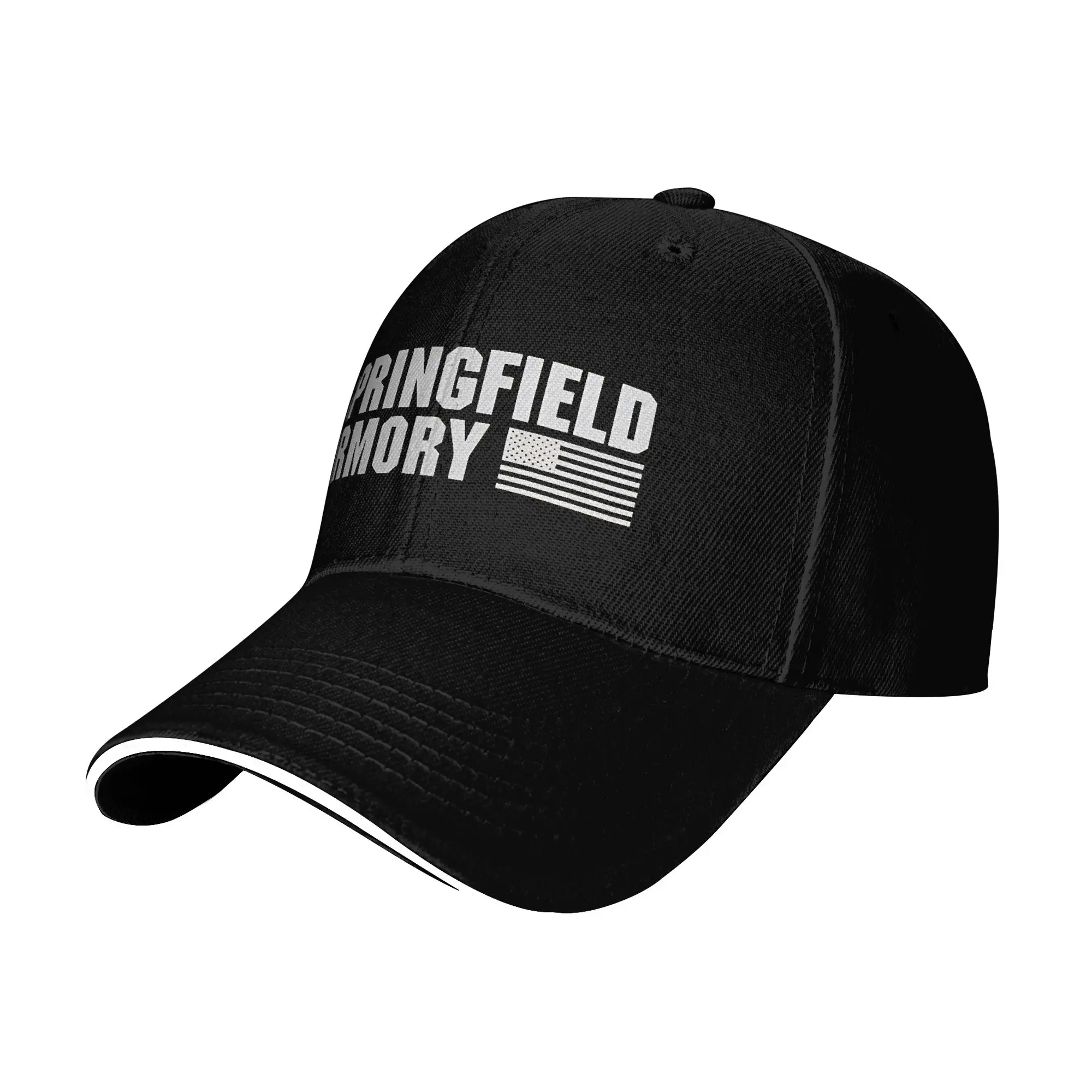 Sun Baseball Cap Springfield Armory  Print Trucker Hat Sun-Proof Fitted Retro Outdoor Gym Snapback Cap