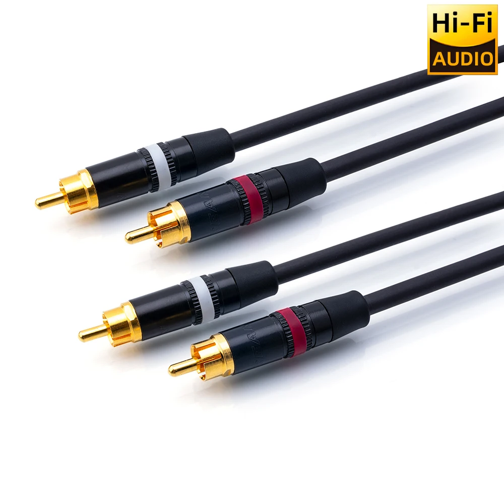 ▲Japan Mogami 2964 OFC Double Shielded 2RCA to 2RCA Digital/Analog Audio Cable Hifi AV Line Red White for DAC Amplifier Speaker