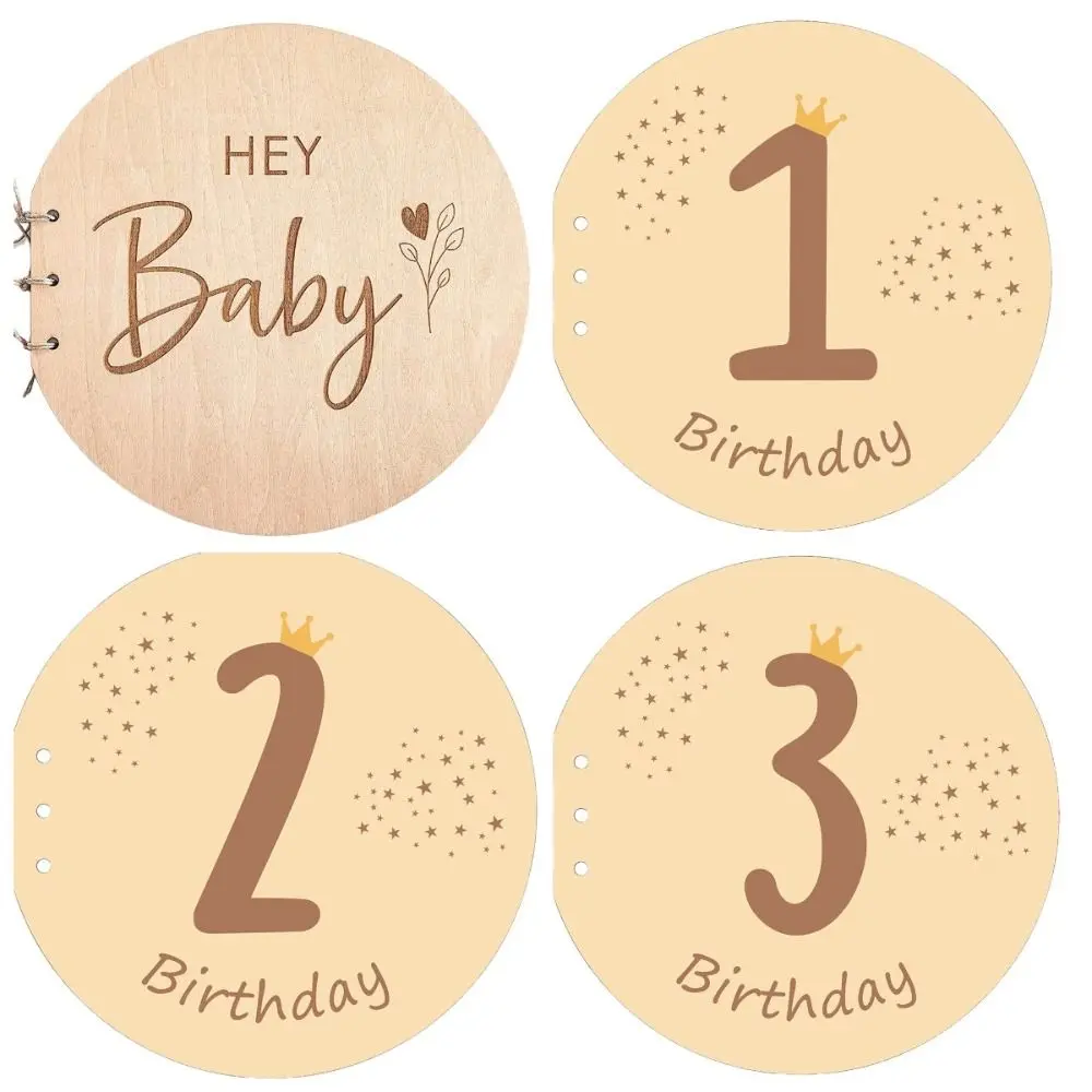 Wooden Cover Birthday Message Book Baptist Party Celebration Guest Sign in Message Book Creativity 40 Pages Growth Memo Book