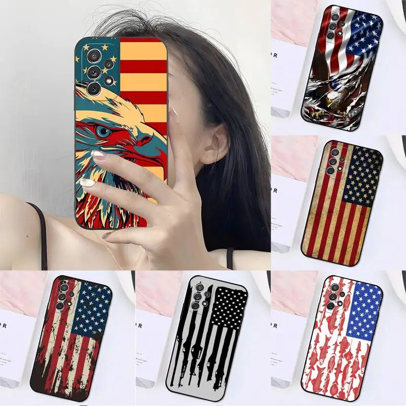 American US Flag Phone Case Funda For Samsung M20 M10 M11 M21 M30 M31 M51 S Prime S5 6 S6 S9 S8 S7Edge Plus Shockproof Cover