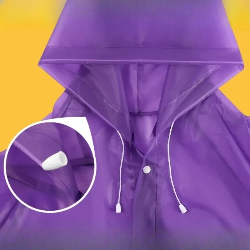 

Men Women Waterproof EVA Rain Coat - Hooded Rain Poncho for Travel Fishing Camping