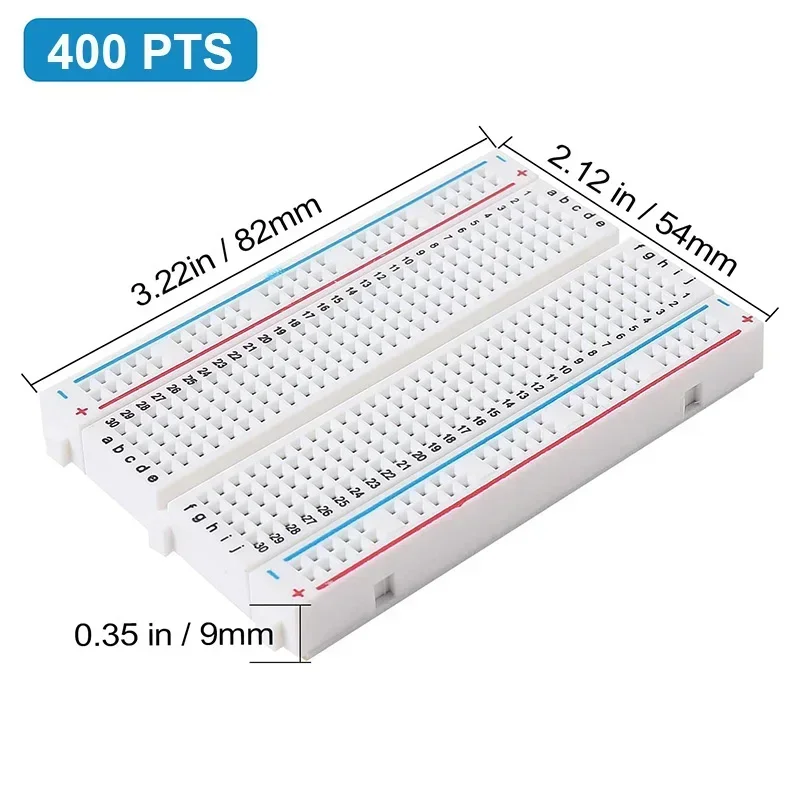 400 830 750 Tie Points PCB Breadboard Power Board Mini Test Protoboard For DIY Bus Test Circuit Board 65 Jumper Wires