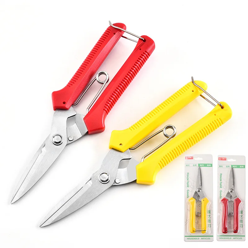 190mm Straight Head Pruning Shears Non-slip HandleStainless Steel Outils Manuels Household Bonsai Garden Scissors Pruing Shear