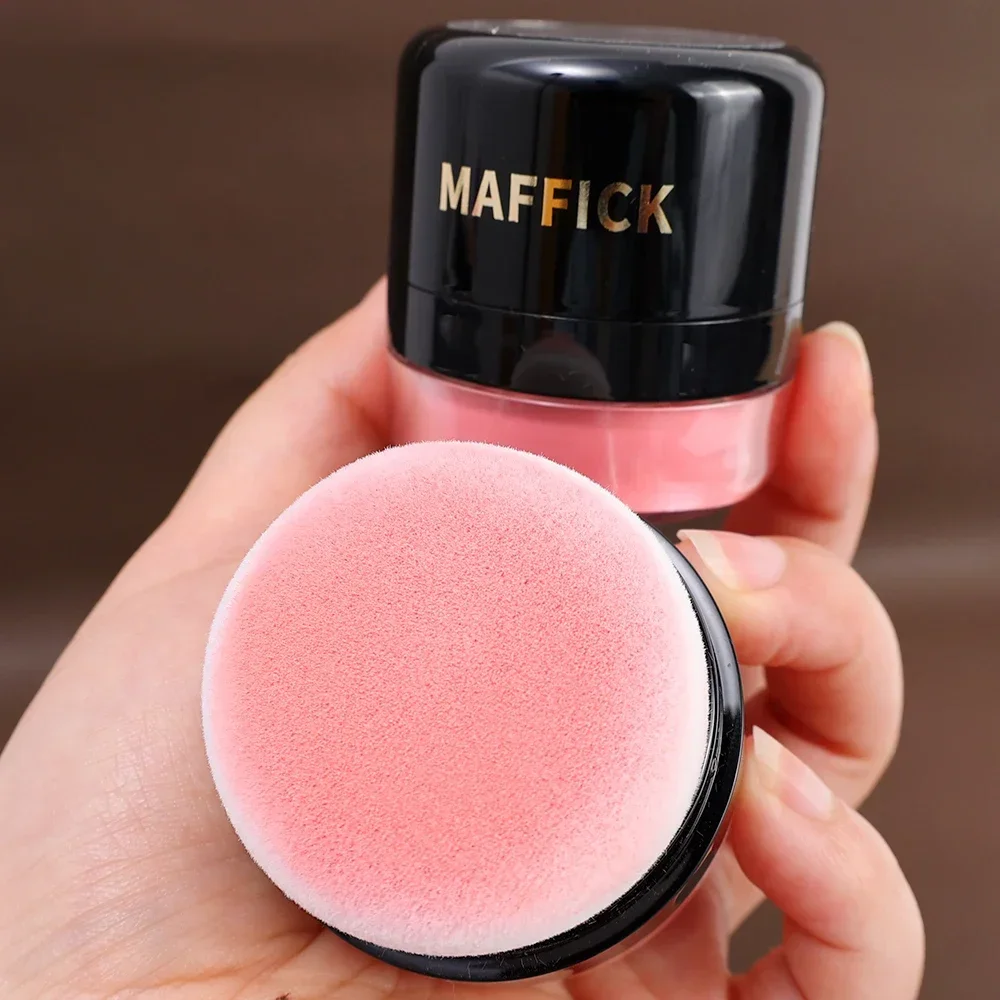 Soft Face Blusher Nourishing Lasting Cheek Contour Peach Blush with Powder Puff and Mirror Lazy Air Cushion Blush Powder Makeup