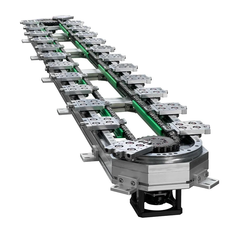 Customizable Length Multi-Station Slider Circular Linear Guide Rail Precious Chain Conveyor Indexing System Manufacturers