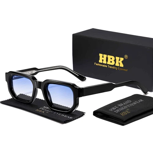 Imagen 2 del producto HBK, nueva moda, montura pequeña, gafas de sol para hombre, polígono, núcleo de cuproníquel, gafas de sol para pierna, gafas de sol para fiesta al aire libre, vacaciones, viajes
