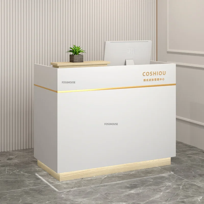 

Modern Reception Desk Office Furniture Light Luxury Women's Clothing Store Beauty Salon Commercial Center Counter Checkout