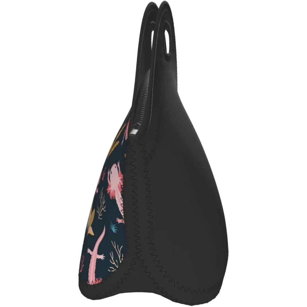 Axolotl-fiambrera grande reutilizable para hombre y mujer, bolsa de mano con aislamiento, fiambrera para acampar, regalos escolares