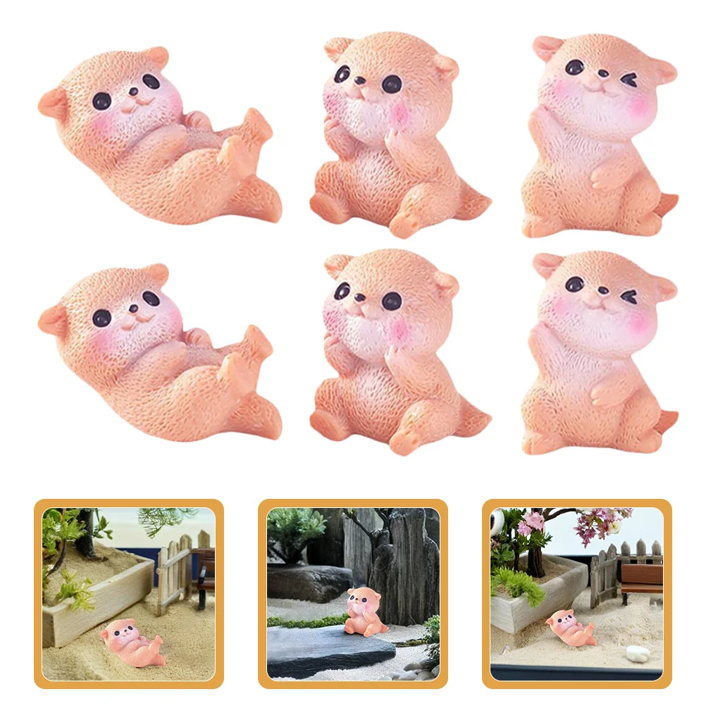 9 قطعة تماثيل صغيرة من الراتنج شخصيات حيوانات مصغرة لطيفة لمجموعة تزيين الحديقة ملحقات الحديقة الخيالية للنباتات #1