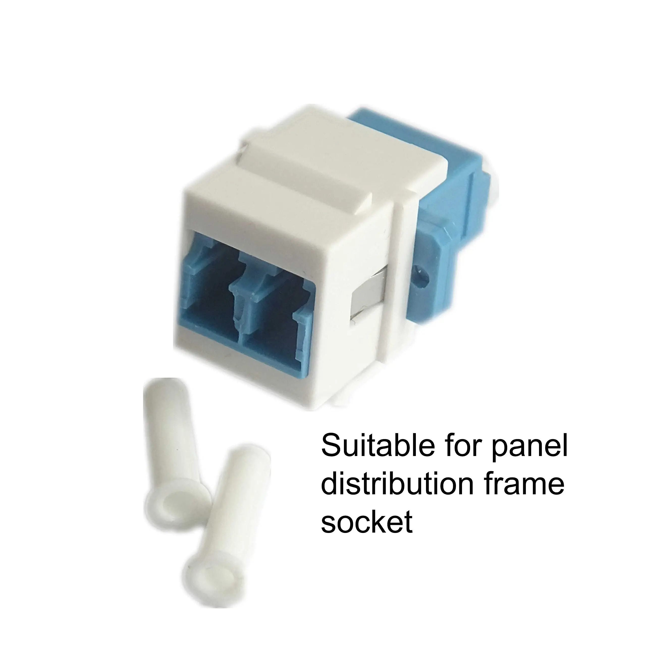 Adaptor serat optik LC 5 potong LC ke LC duplex 10GB Keystone female ke female coupler untuk panel dinding, hitam dan putih