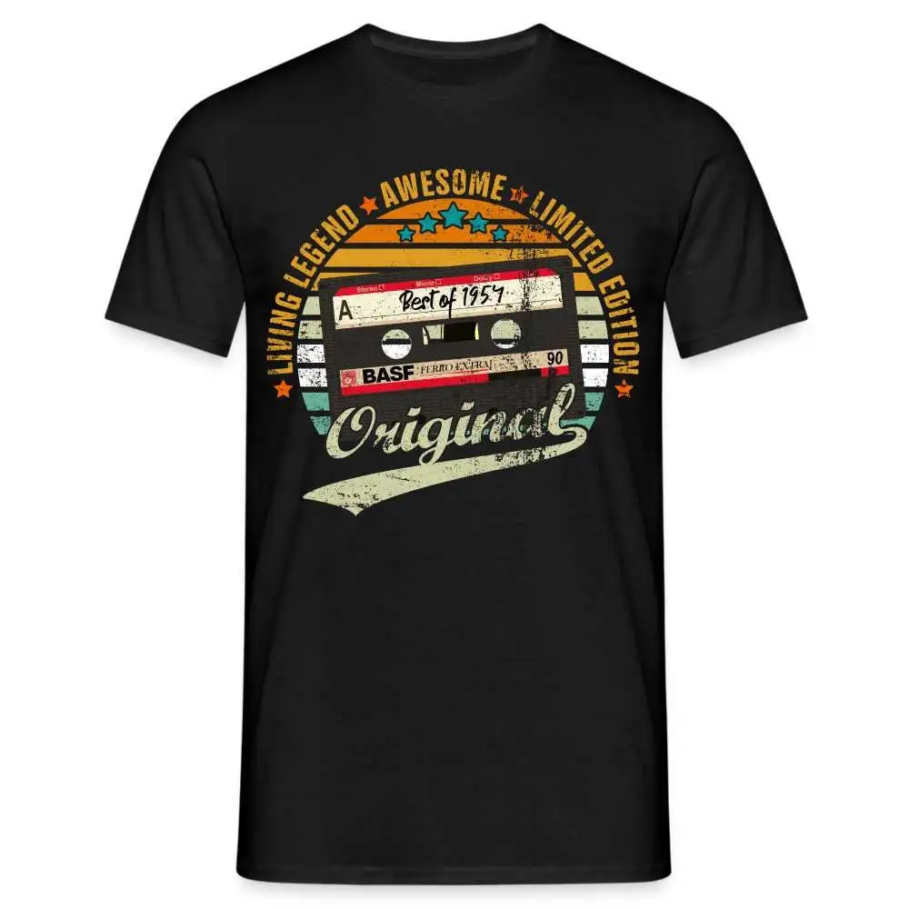 70Th Birthday Original Limited Edition Retro Cassette Best Of 1954 T Shirt