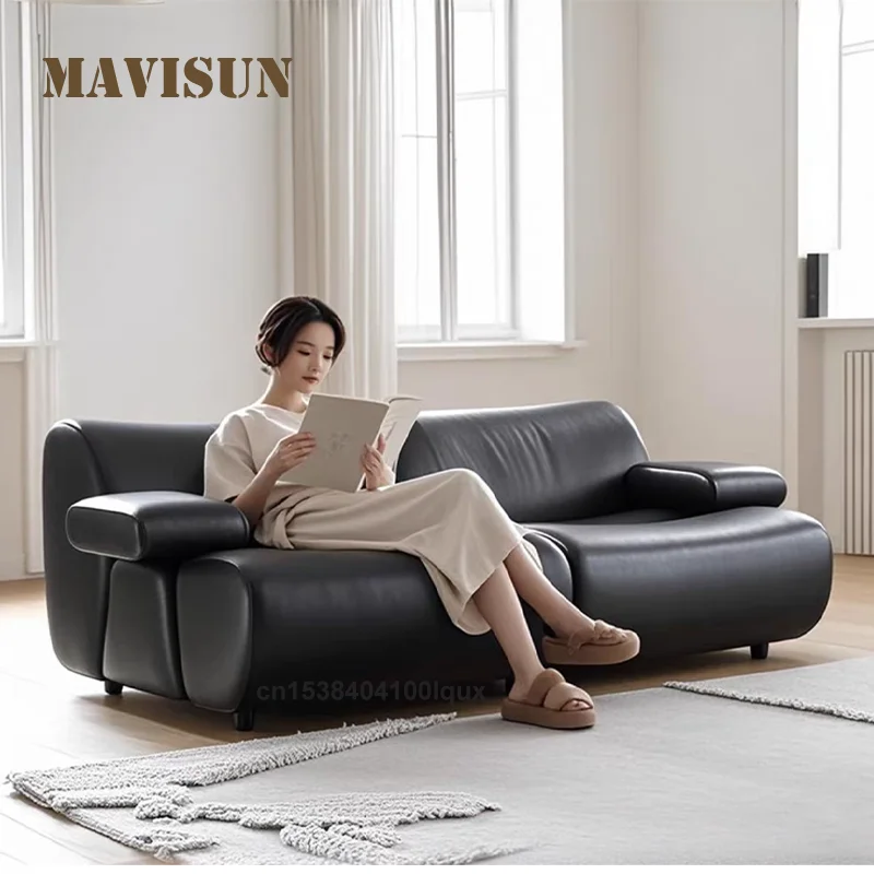 

Italian Style Sofa 65 CM Wooden Material Living Room Furniture Smooth Surface Comfortable Seating Sturdy Structure Wooden Sofa