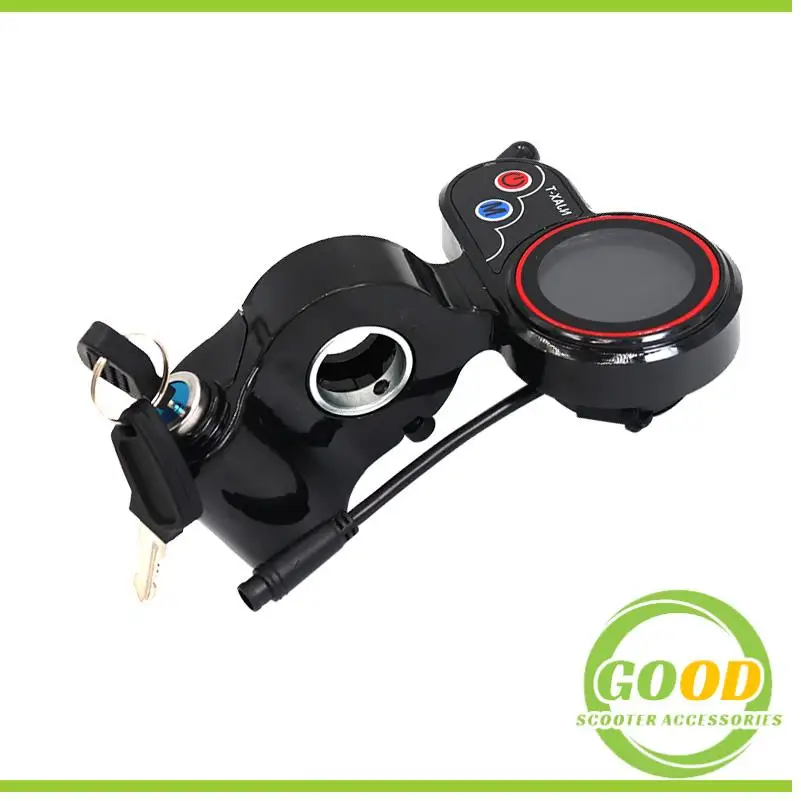 NJAX-T Dashboard Throttle 48V 6 Pin Tampilan LED untuk Nol 8 9 10 8X 10X 11X Instrumen Tampilan Skuter Listrik dengan Kunci