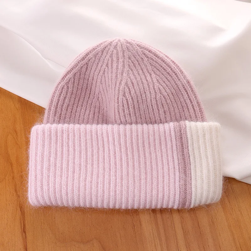 Hat Angora Women Winter Knit Beanie Warm Autumn Skiing Accessory For Outdoors