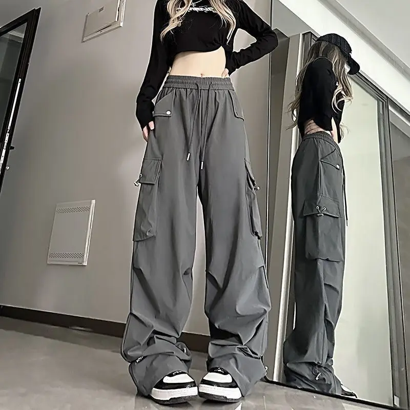 2026 Women's Work Pants, Spring and Summer High Waist Slim-fitting Trendy High Street Hip-hop Jazz Dance Loose Casual Sports Pan