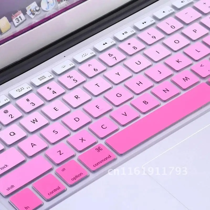 Silicone Rainbow Keyboard Case Cover Skin Protector for iMac Macbook Pro 13