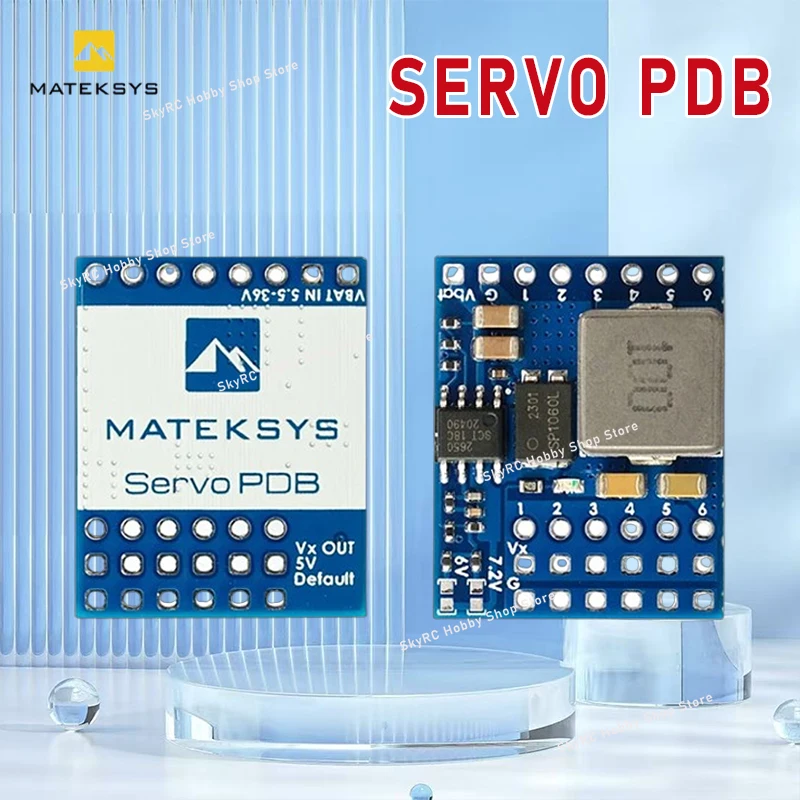MATEK Servo PDB power module,5.5-36V input,multi-output 5/6/7.2/8.2V BEC,6-channel servo distribution board for RC FPV equipment