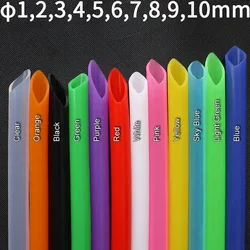 Tubo de silicona de 1 metro, manguera de goma Flexible ID 1, 2, 3, 4, 5, 6, 7, 8, 9, 10mm, Conector de agua para refrescos de grado alimenticio
