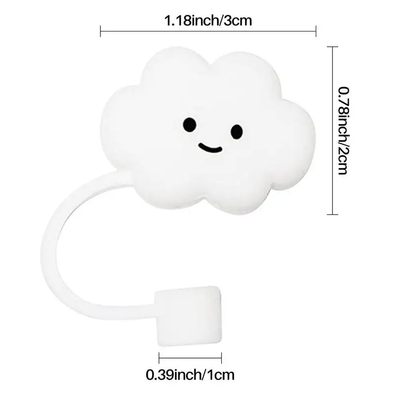 1pcs Cartoon Silicone Straw Tips Drinking Dust Caps Splash Proof Plugs Cover Creative Cup Accessories Straw Sealing Tools