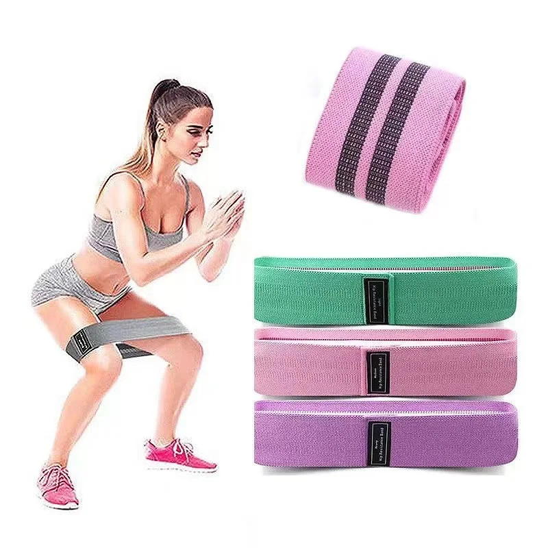 Women Hip Strength Training Fabric Booty Exercise Bands Home bandas elastica Fitness Hip Circle Anti Slip Resistance Bands