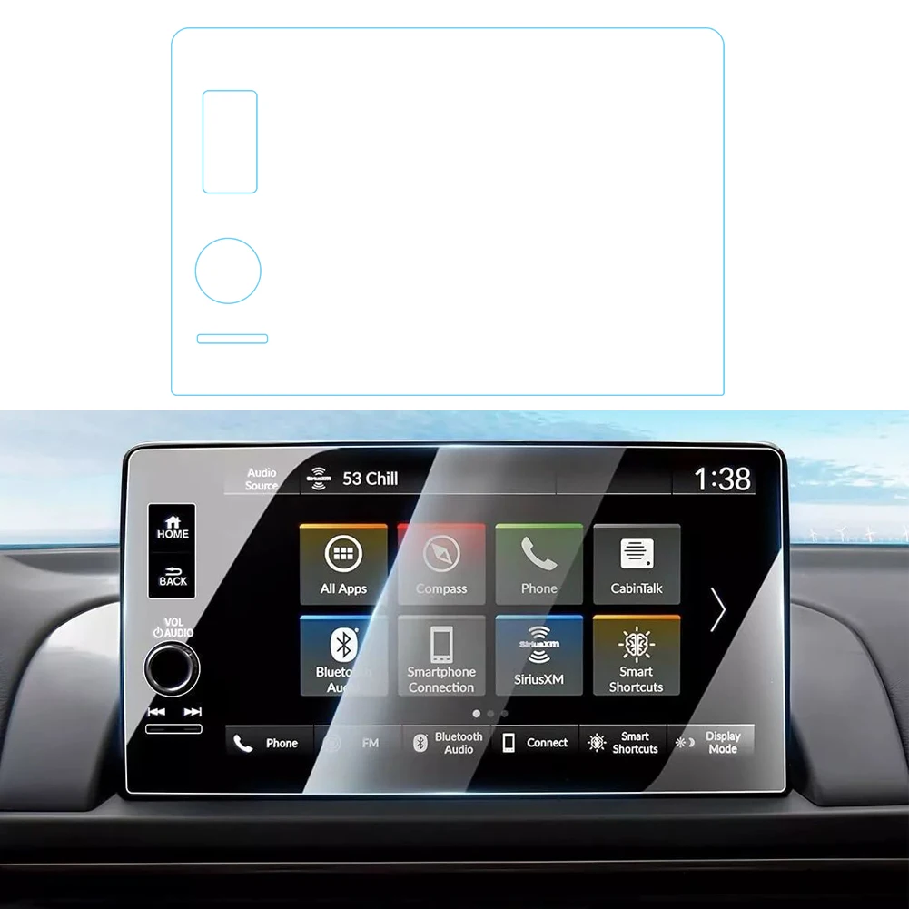 9 Inch Car Touch Screen Protector Tempered Glass Clear Fit for Honda Pilot EX-L Trailsport Touring Elite Black Edition 2025