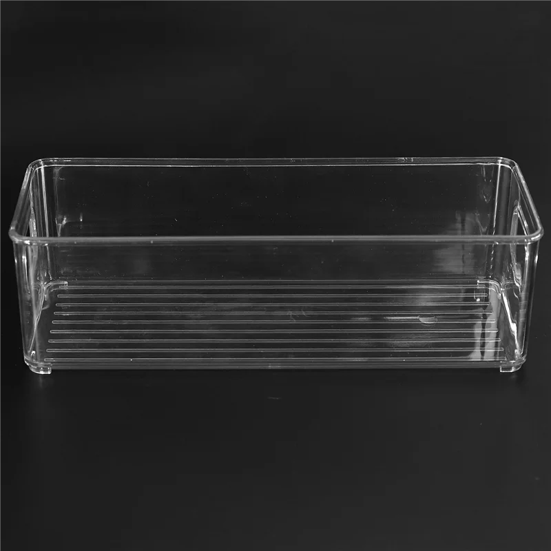 

BAAG-6 Pcs Refrigerator Organizer Bins, Clear Stackable Plastic Food Storage Rack With Handles For Pantry, Kitchen