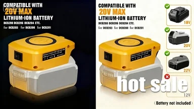 

Беспроводное зарядное устройство для мобильного телефона 15 Вт, USB-адаптер, подходит для Dewalts DCB203 и 48-11-1862, литиевый