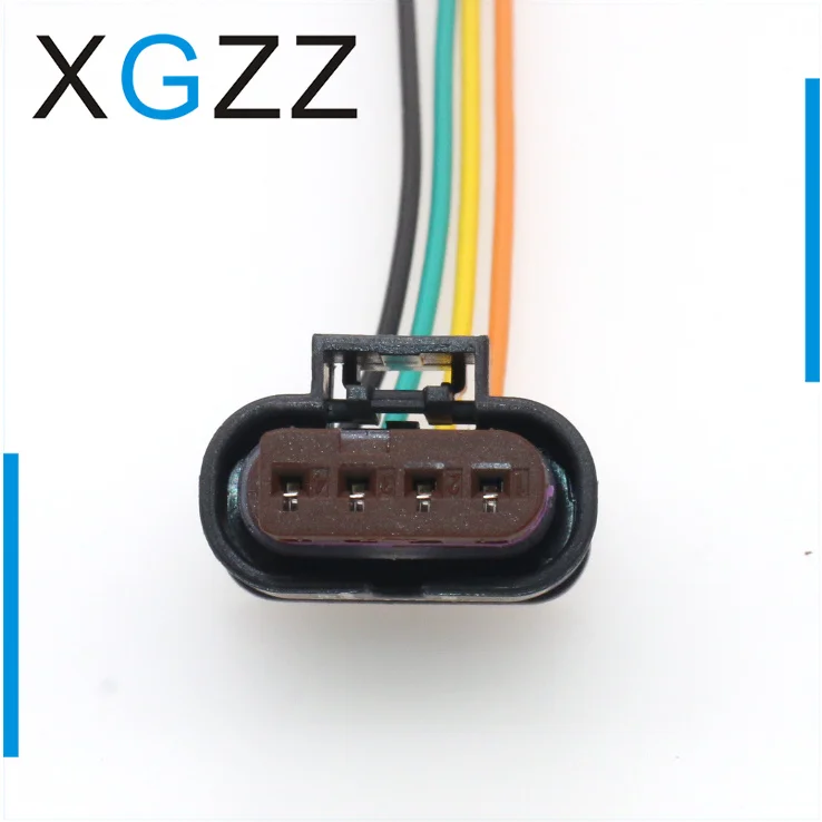 4H0973704B connector compatible with Volkswagen air mass flow meter, electric tailgate intake pressure sensor plug harness 15cm