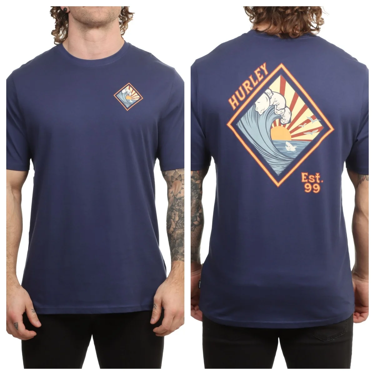 2026 Hur Surfing Ley Graphic Cotton T-shirt Unisex Summer Short Sleeve Fashion Brand Tee Luxury Casual Vintage Tees
