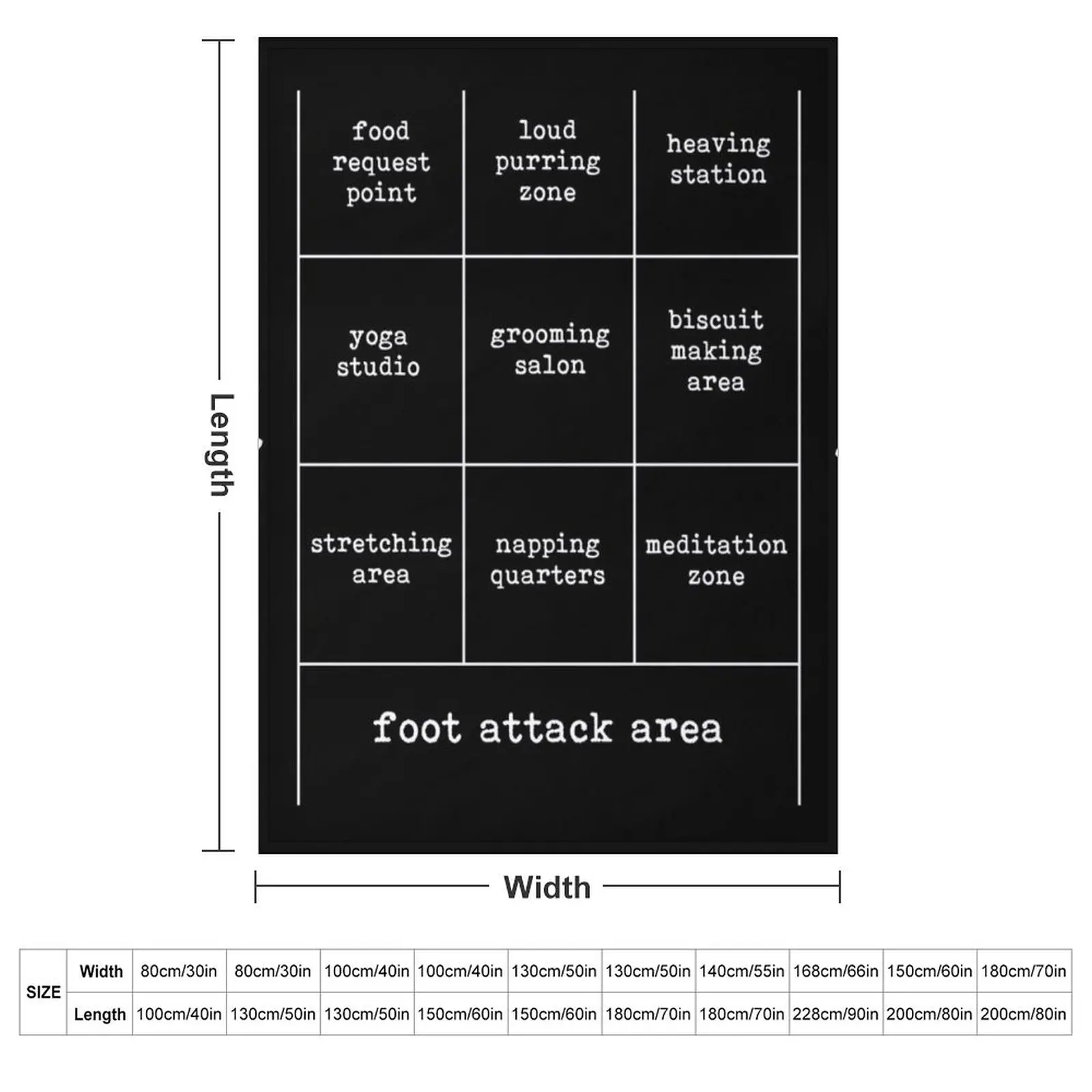Cat's Map Of The Bed funny cat lover owner Throw Blanket couch cozy soft plush fuzzy picnic outdoor blanket