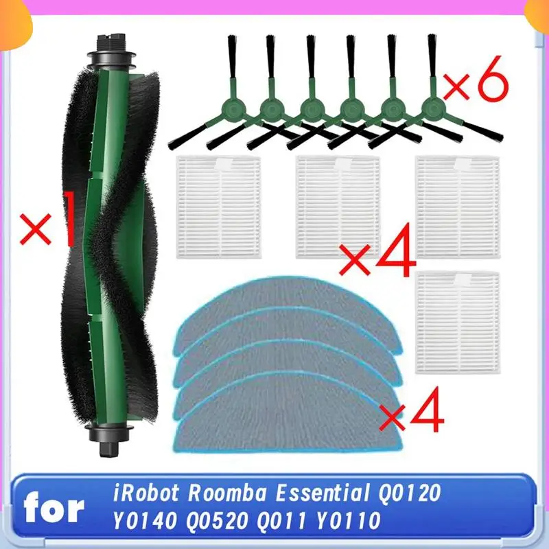 

A23P для Irobot Roomba Essential Q0120 Y0140 Q0520 Q011 Y0110, самоопорожняющий робот-пылесос, основная боковая щетка HEPA-фильтр, накладка для швабры