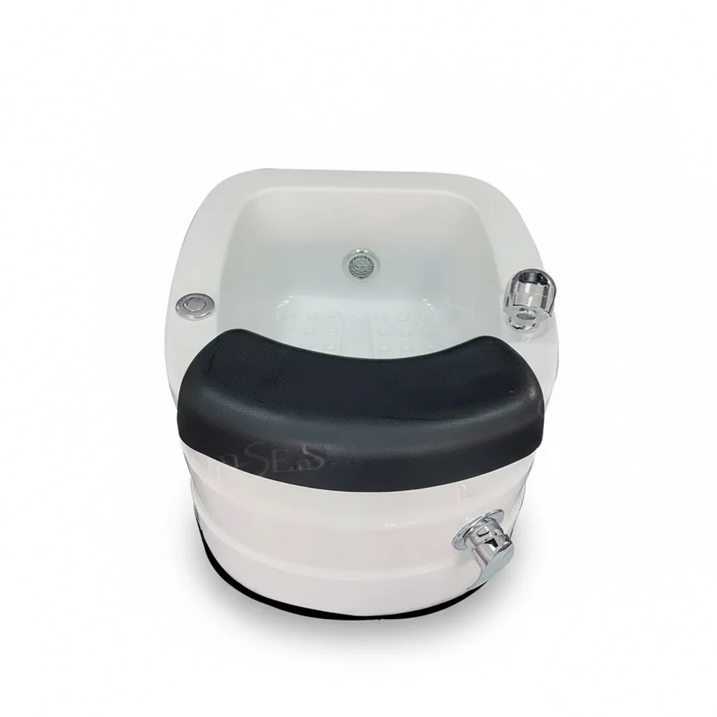 

Acrylic Pedicure Sink, Commercial Foot Massage Tub with Drain, Fiberglass Nail Salon Basin, Portable Freestanding Spa Foot Bath