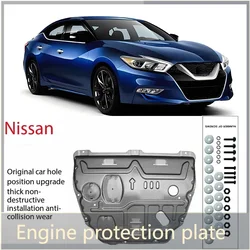 Car Under Cover Base Guard Engine Splash Shield Mudguard For NISSAN Maxima 2017-2023 2018 Accessories Black Guardabarro