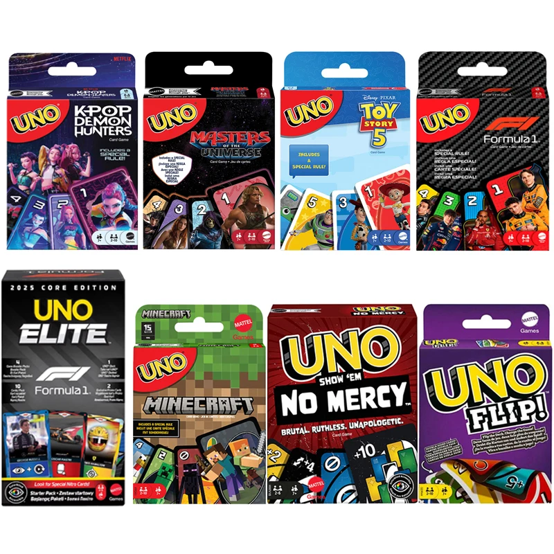 Juegos de cartas UNO Filp, Elite F1, Minecraft, K POP, Toy Story, Hot Wheels, No Mercy, juegos de mesa sociales, juguetes para niños
