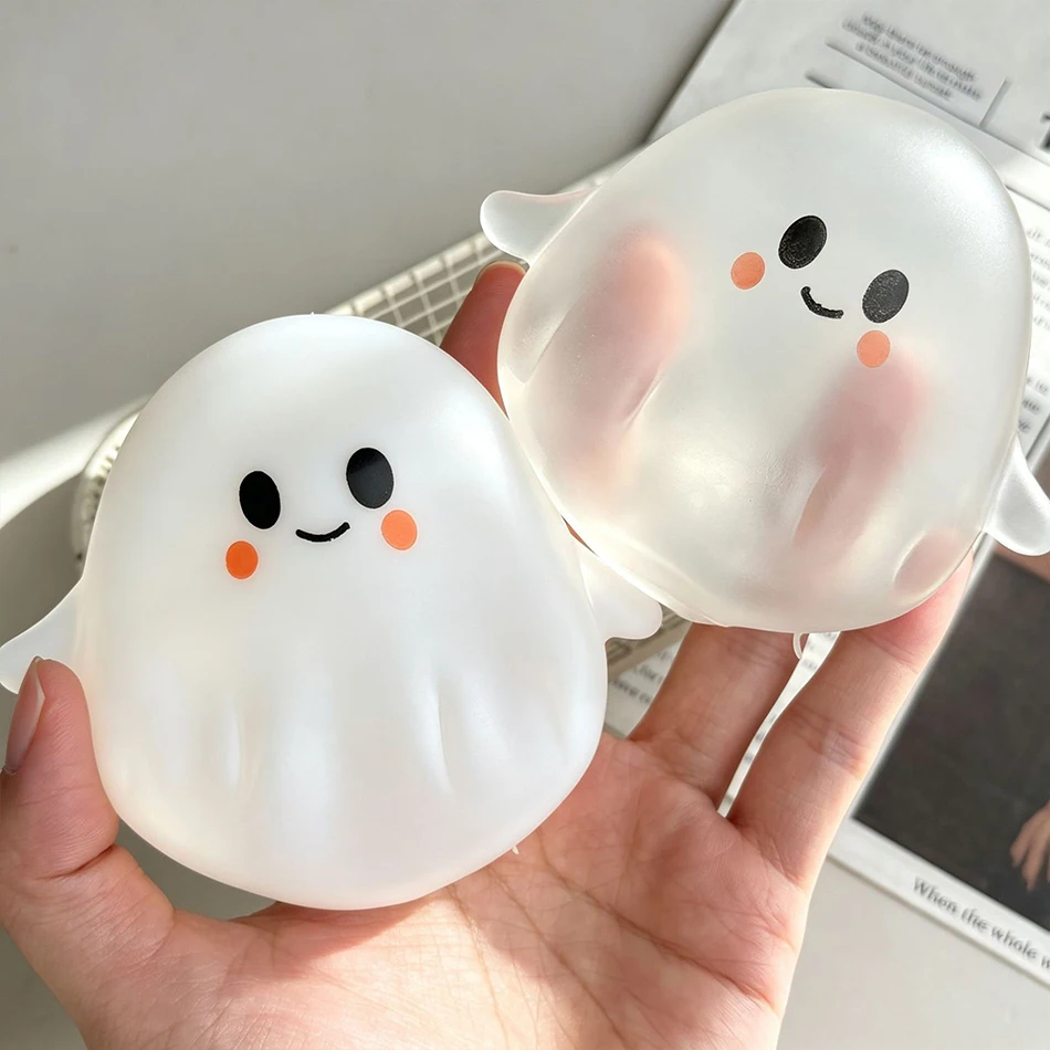 Halloween-Kokosnussöl Niedliches Quetschbares Kürbis-Geist-Spielzeug mit Langsamer Rückfederung Weiches Stressabbau-Quetschspielzeug Halloween-Geschenk Tischdekoration – Detail 8