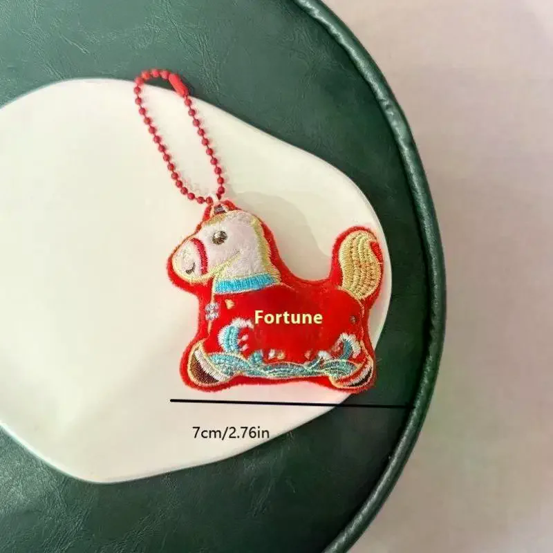 

Year Of The Horse New Year Festive Doll Ornament Chinese Style Pony Zodiac Ornament Schoolbag Pendant Keychain
