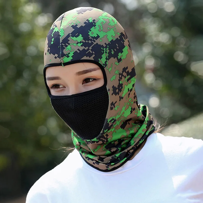 Camouflage Balaclava Hood Breathable Fabric Camouflage Windproof Sun Protection Dust-proof Cycling Face Cover