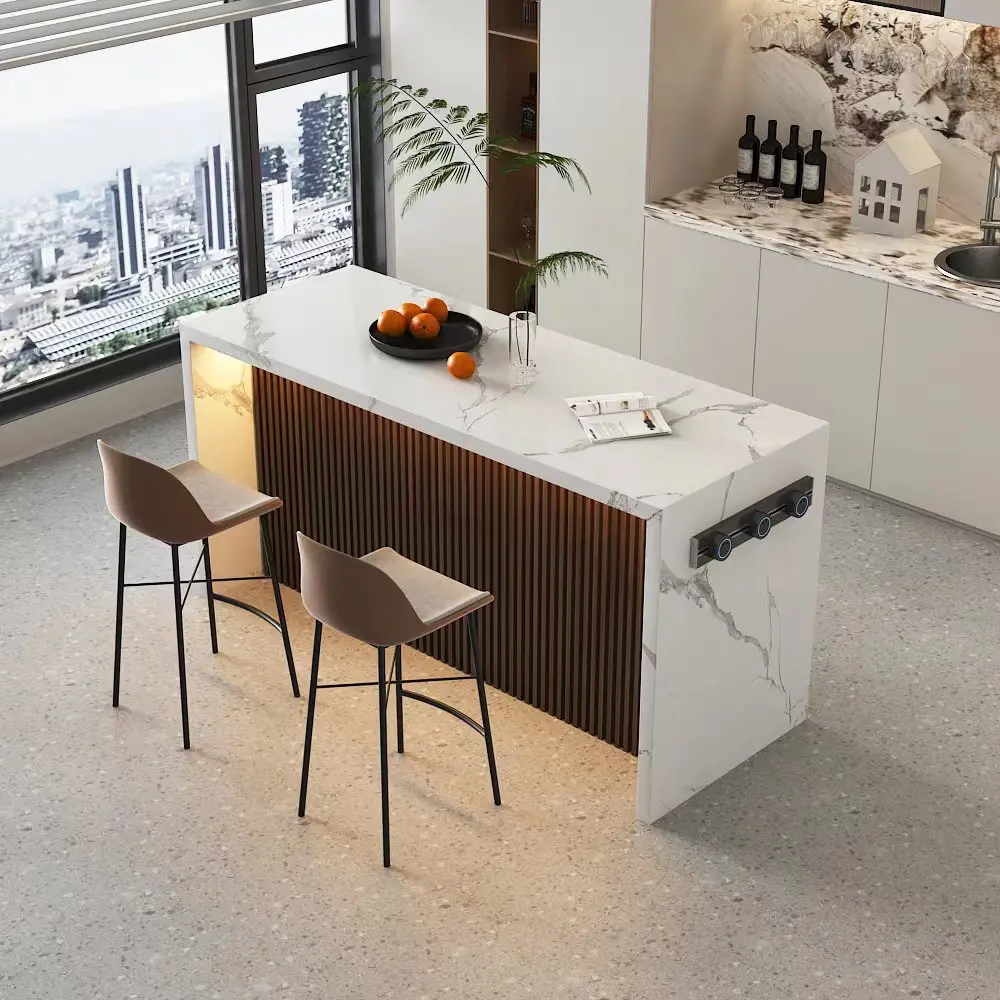 Integrierter kleiner Küchenführer aus Marmor für zu Hause, multifunktional, modern