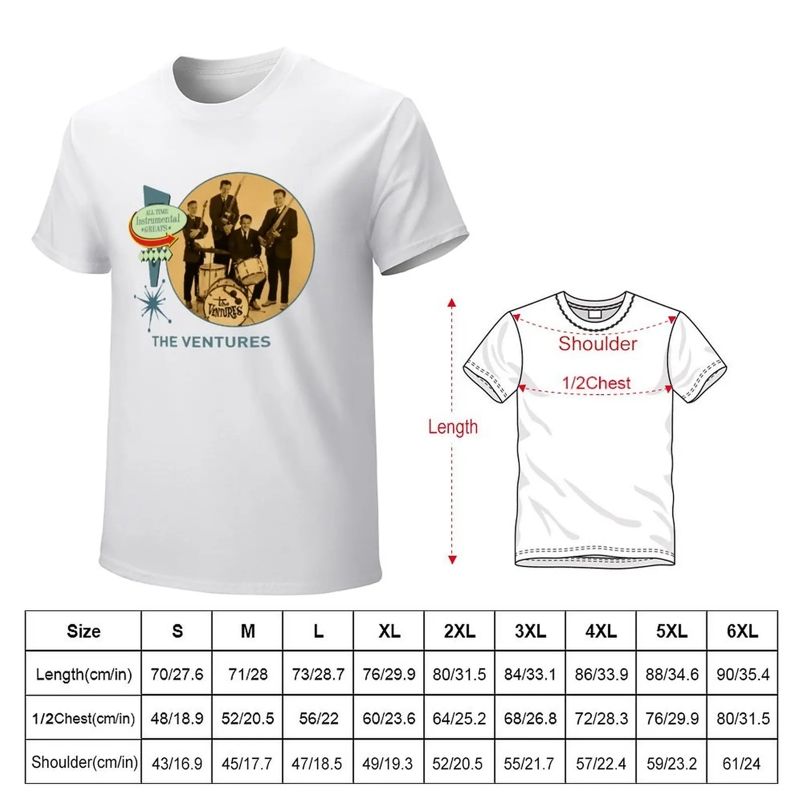 The Ventures - All Time Instrumental Greats T-Shirt quick-drying oversizeds korean fashion Men's t-shirts