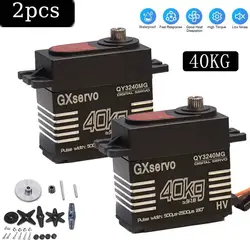 2Pcs Waterproof 35kg 40kg Digital Servo Metal Gear High Speed 25T Arm for 1/8 Sercos RC1/10 RC Baja Crawler Cars Boat Free Gift