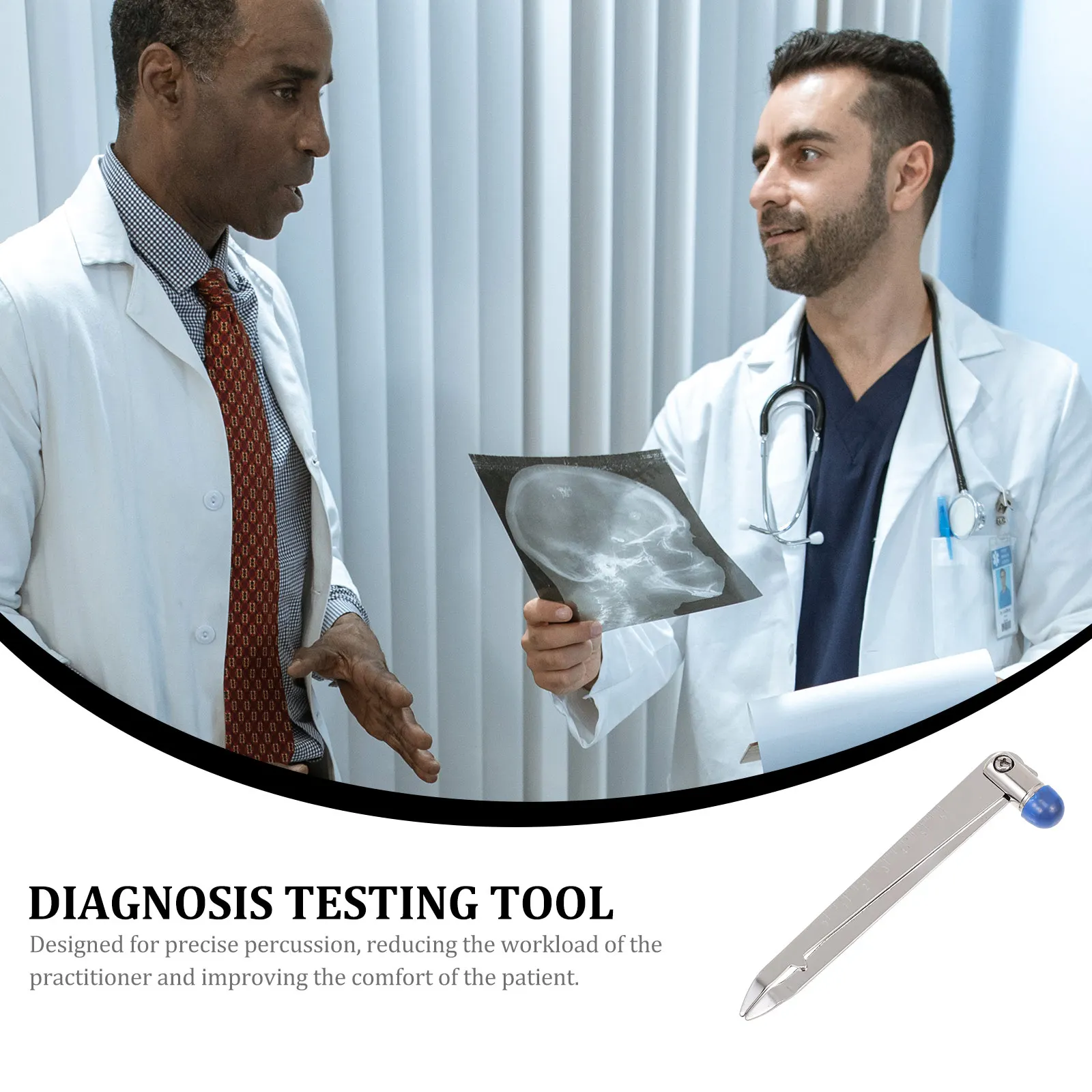 

Stainless Steel Percussion Hammer Ergonomic Design Reflex Testing Tool for Medical Diagnostic Equipment Portable Neurological
