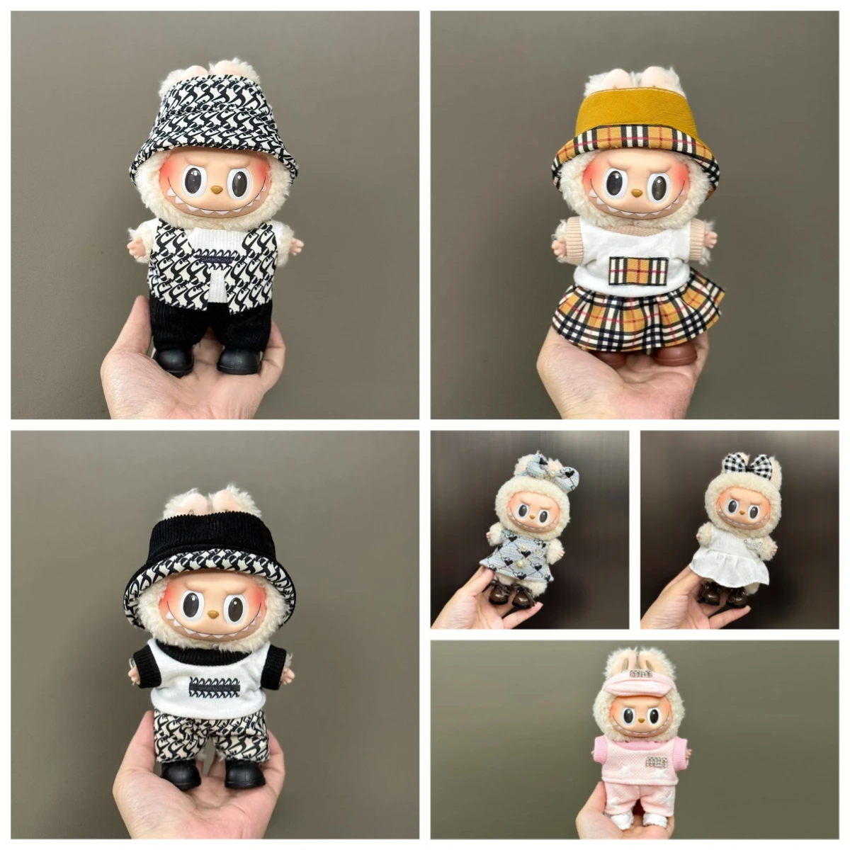 

For 15/17cm Labubu Mini Doll Clothing Outfit Luxury Dress Set Cute Labubu V1 V2 Clothes Diy Party Gift Accessories Decorations