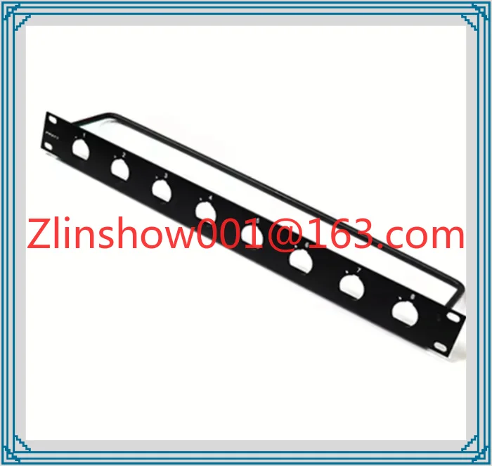 1U 19-Inch 8/12/16 Port Blank D-Type Patch Panel Pre-Punched for Audio Video Lacing Bar for XLR
