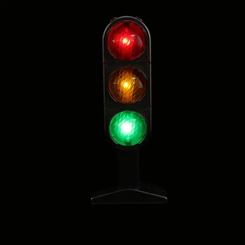 Traffic Lightkids Model Signsplay Lamp Mini Stop Lights Children Sign Road Set Signal Pretend Safetyeducation Living Simulated