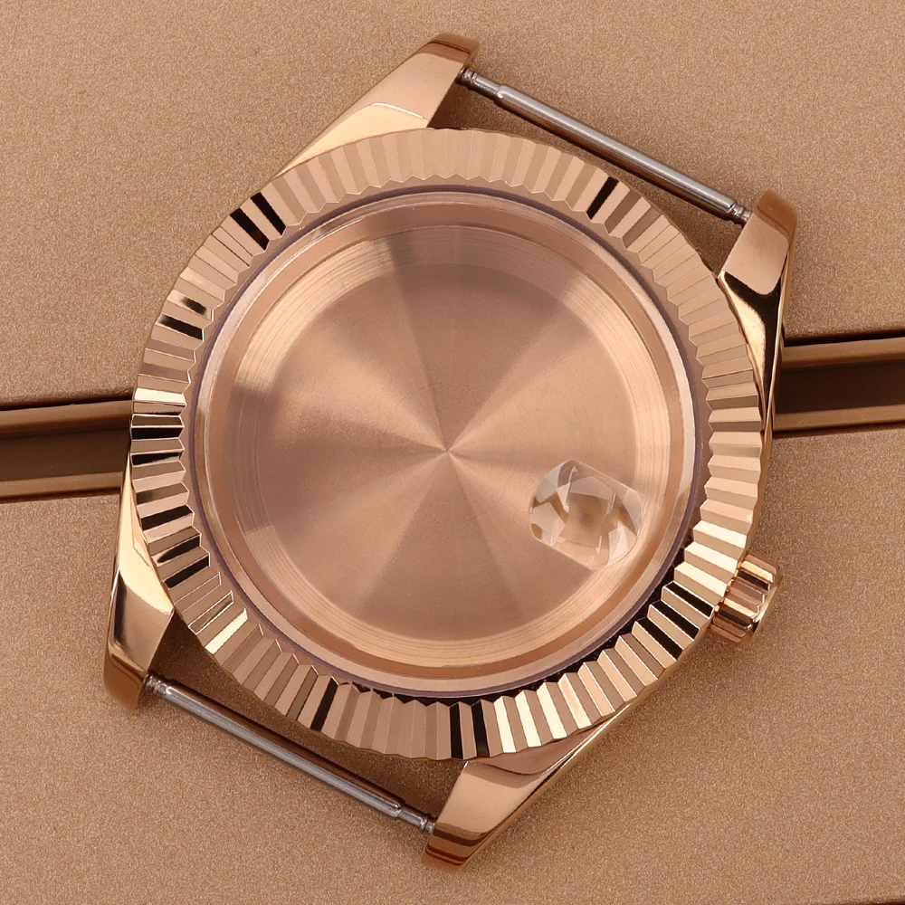 

Корпус для часов NH35 36 мм/39 мм из розового золота с сапфировым стеклом для Datejust SK NH35 NH36 Miyota 8215, 29 мм, циферблат, комплектующие для сборки корпусов.