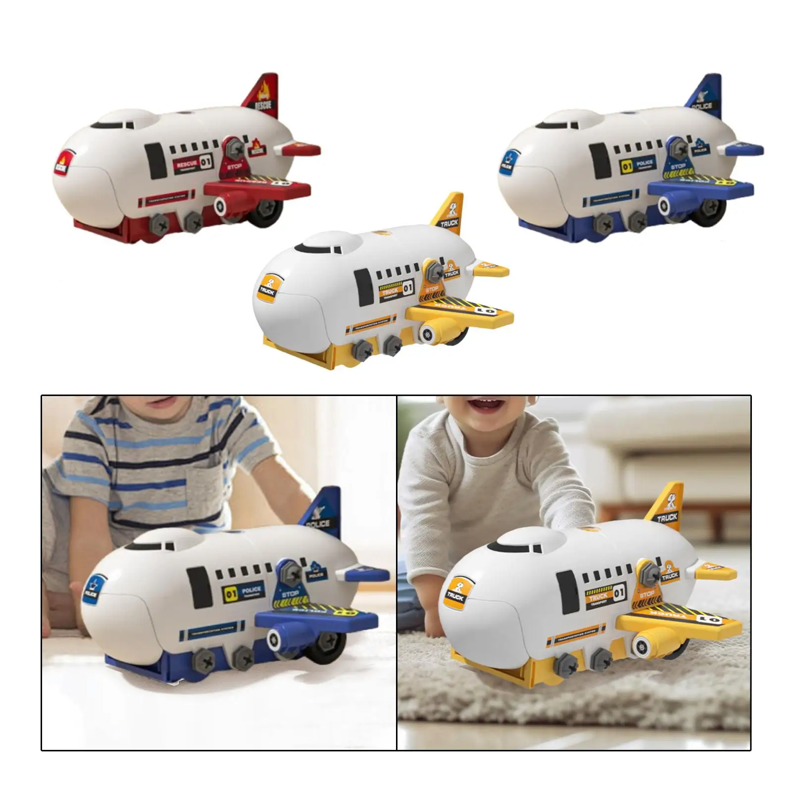 

Transport Cargo Airplane Car Playset Car Playset Puzzle Toy Simulation for Children