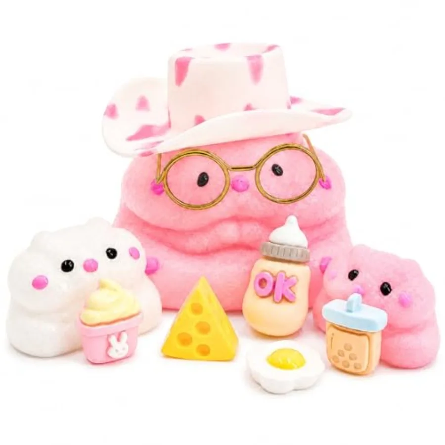 

9pcs Taba Squishy Hamster Squeeze Toys, Ultra Soft Decompression Cute Taba Toys for and Adults, Reusable Non-Violent Squishy To