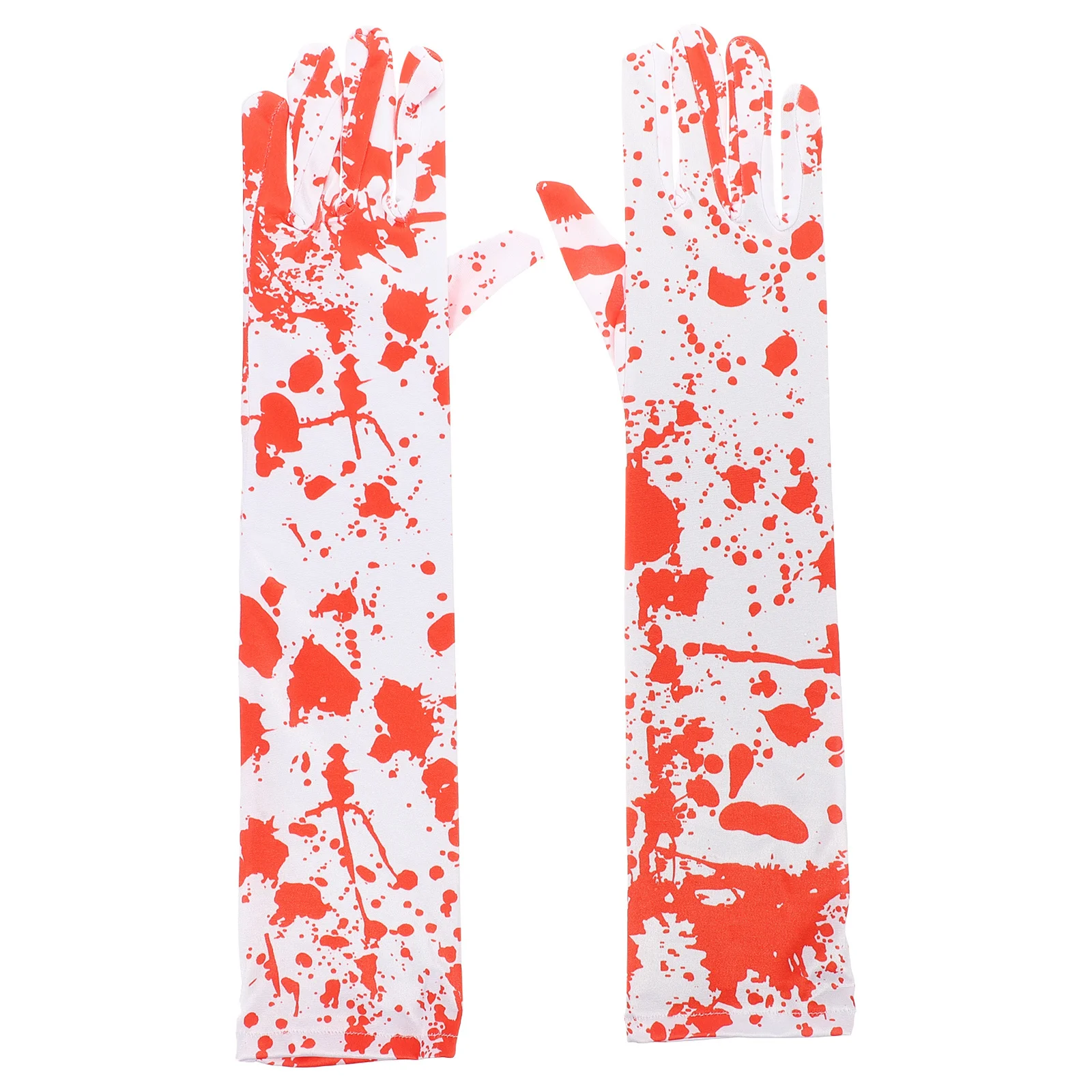 

1 Pair Blood Splatter Gloves Halloween Costume Accessory Cosplay Props Reusable Bloody Mitten For Party Decoration Functional